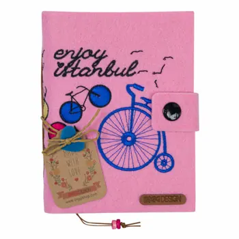 

BiggDesign Enjoy Istanbul Felt Pink Pad Notebook