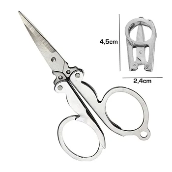 

2 Classic pocket travel scissors folding scissors stainless steel keychain