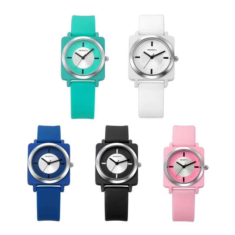 Женские квадратные наручные часы унисекс спортивные женские Желе Силиконовый