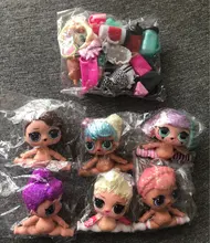 6 muñecas + 6 prendas + 6 zapatos + 6 botellas + 6 accesorios conjuntos aleatorios L.O.L. ¡Sorpresa! Muñeca LOL de 8cm, juguete para regalo