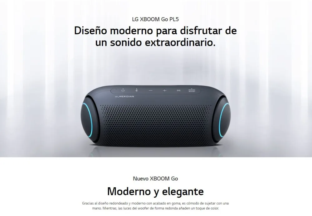 LG XBOOM Go PL5 Portable Bluetooth Speaker with Meridian Audio Technology 3