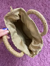 Gusure-Bolso de mimbre tejido para mujer, bandoleras cruzadas hechas a mano de verano para la playa, pequeñas, de hombro redondo de paja