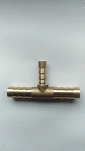 Adapter Connector Splitter Pipe-Fitting Coupler Barb-Tee Brass Hose Water-Gas-Oil Reudcing