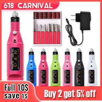 

Nail Manicure Machine Electric Nail Machine EU/US Plug Nail Art Files Nail Drill Bit Tool Polishing Pen Nail Electric Drill