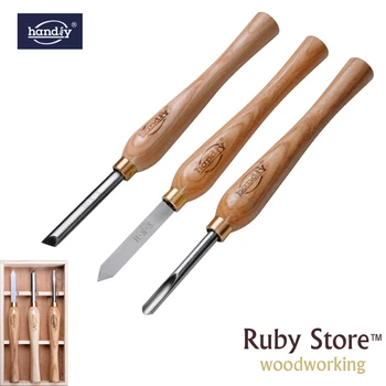 

3PCS Mini Woodturning Tool SET HSS in a Wooden Box