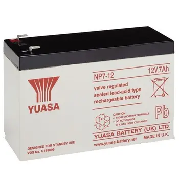 

Yuasa NP7-12 12V 7Ah rechargeable safety alarm battery, lead acid battery, 12v rechargeable battery, rechargeable 12v battery.
