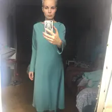 Satin Dress Mid-Long Femme Robe Long-Sleeve WOTWOY Elegant Women Vestidos Cotton Solid