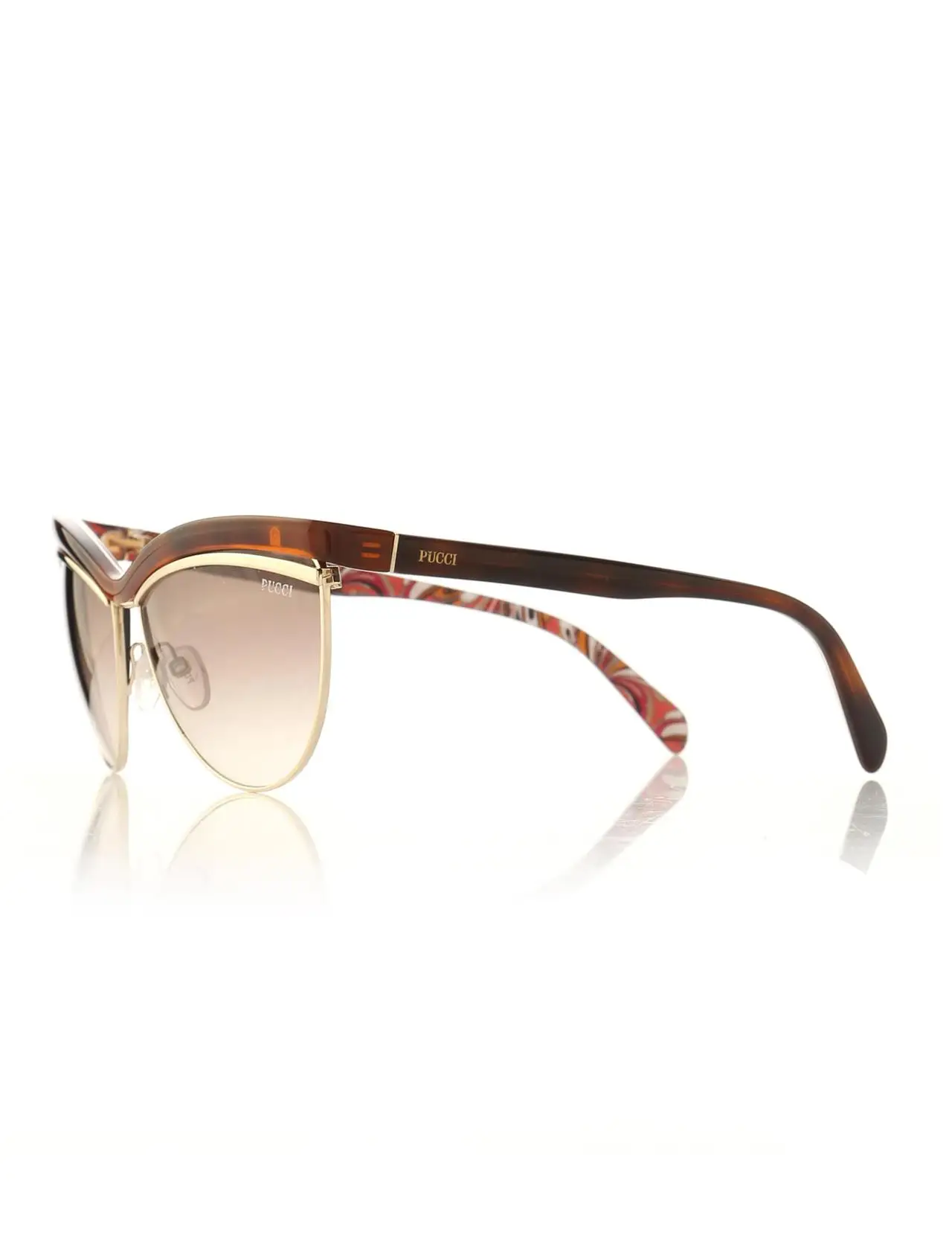 

Women's sunglasses ep 0010 52f 61 metal silver organic butterfly cat eye 61-15-135 emilio pucci