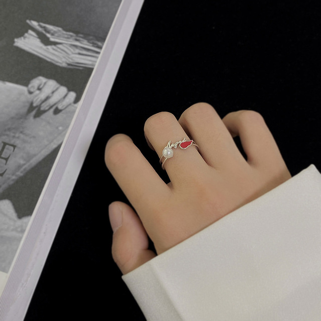 Cute Rabbit Animal Ring Men Open Adjustable Metal Punk Fashion Rabbit Ear Shape Zircon Rings For Women 2022 New Jewelry