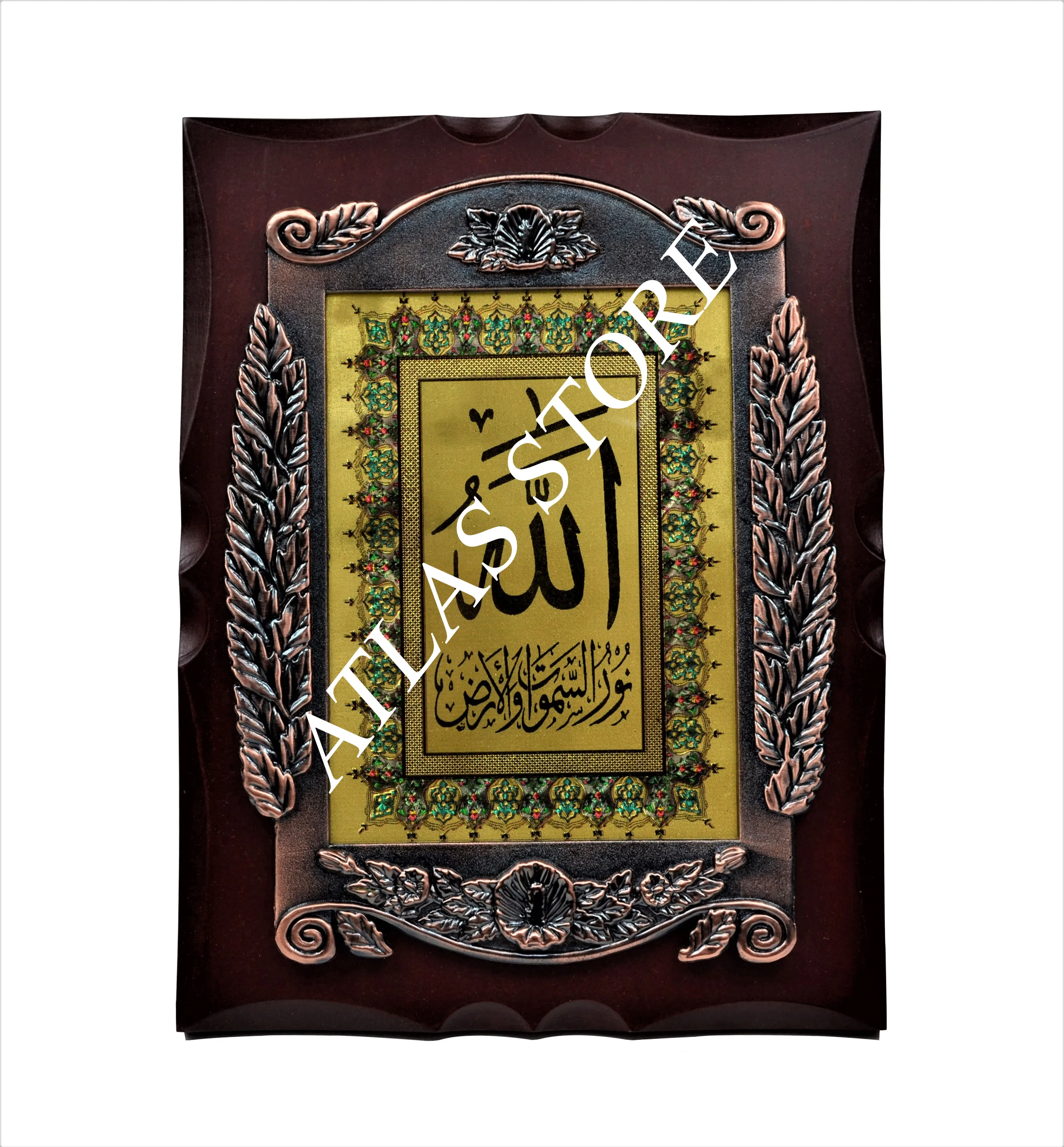 Исламский 23 см Рамадан-ИД-подарок-Allah stlye 1 исламское искусство деревянная рамка домашний Декор подарок
