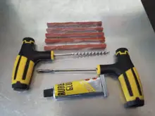 Herramienta de cuidado de neumáticos de coche, Kit de reparación de neumáticos de bicicleta para coches, reparación de llanta de emergencia