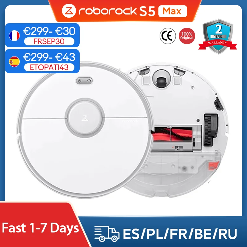 Roborock Robot Vacuum Cleaner S5 Max Wifi App Control Home Automatic