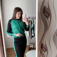 Tracksuits Women Cardigan Sweater Waist-Pants Spring Two-Piece-Sets Knitted White Fashion