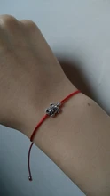 Pipitree-pulsera con abalorio de tortuga de mar de la suerte para mujer y niño, brazalete de cordel rojo, Pulseras de deseos, regalo, joyería