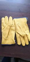 Guantes de cuero de vaca para conductores, protección de seguridad, para soldar, caza, 1008