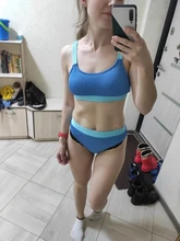 Riseado-Conjunto de Bikinis con aumento para mujer, bañador Sexy de cintura alta, traje de baño de retales, trajes de baño acanalados, ropa de playa para verano 2021