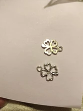 50 Uds Charms Flor de trébol 17x14mm AJUSTE DE colgante antiguo, Vintage bronce tibetano Color plata buscando, DIY para pulsera collar