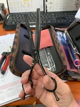 Fenice profesional JP440c 7 pulgadas de alta calidad para mascotas tijeras de peluquería canina curva adelgazamiento tijeras adelgazamiento de 25%