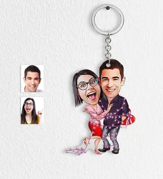 

Personalized cartoon wooden key chain MODEL 4