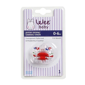 

ebebek Wee Baby 836 Transparent Patterned Orthodontical Soother
