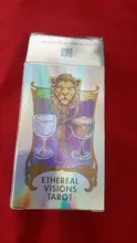 Juego de cartas de mesa de Tarot holográfico The Oracle Of Ethereal visions para adultos y niños, cartas de juego de adivinación del destino