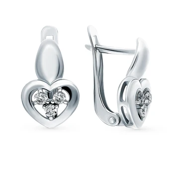 

Silver earrings with cubic zirconia sunlight sample 925