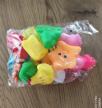 Bathing-Toy Float Swimming-Water-Toys Squeeze Animals Soft-Rubber Colorful Baby Sound-Squeaky