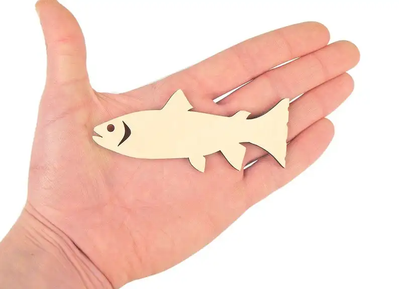 

Wooden Fish (10cm) Shape Art Projects Craft Decoration Gift Decoupage Ornament Craft Supply Unpainted 0154