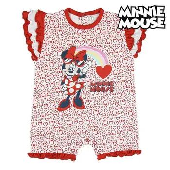 

Baby's Short-sleeved Romper Suit Minnie Mouse Red White