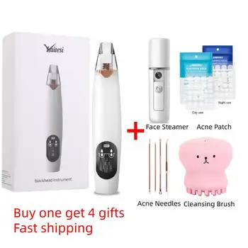 

USB Blackhead Remover Vacuum+Fase Steamer Sprayer+Pimple Extractor Needles+Acne Patch Sticker Pore Cleaner Facial Skin Care Tool