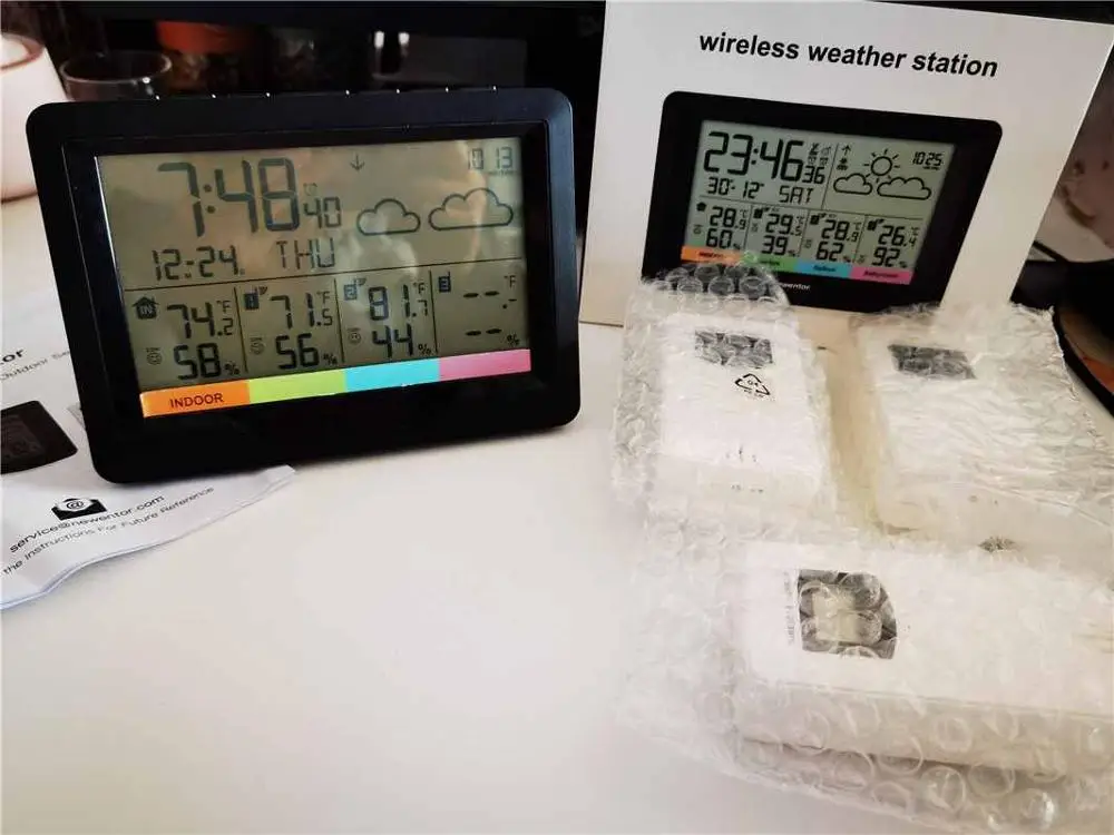 Отзыв о товаре Метеостанция Newentor Q5 с 3 датчиками, датчик влажности и температуры, беспроводной цифровой гигрометр для дома и улицы от пользователя Покупатель AliExpress