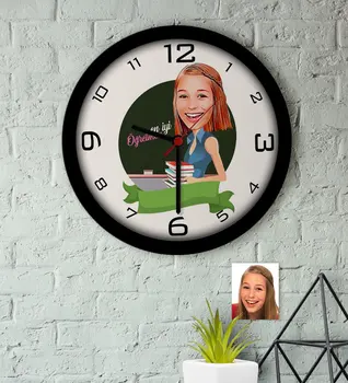 

Personalized Women 'S Best Teacher Caricature Of Wood Wall Saati-1