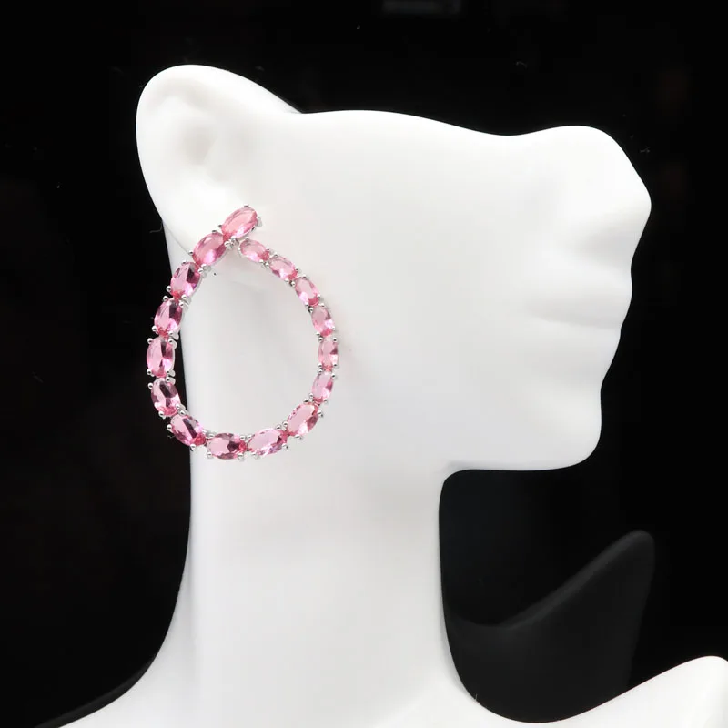 40x30 мм великолепные созданные в форме капли розовые турмалиновые свадебные