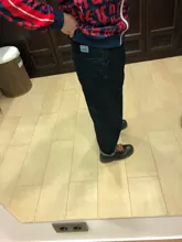 Pantalones vaqueros rectos de estilo japonés para hombre, Jeans harén de longitud hasta el tobillo, holgados e informales, azul, Retro, para verano, 181217