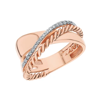 

Gold ring with diamonds sunlight sample 585