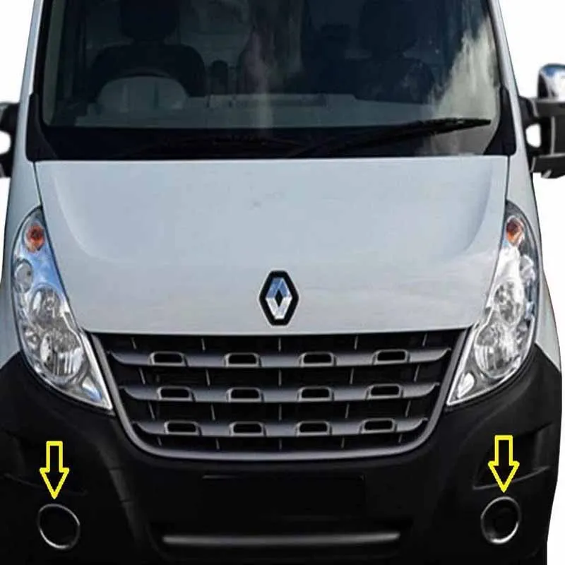 FogLightFrameChromefoglampcarfoglampframeForRenaultMaster2