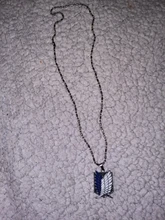 Colgante con diseño de animación de ataque al collar de titanio, cadena con diseño de alas de la libertad, de Metal, Unisex, para Cosplay, cuerpo de vigilancia, Erwin