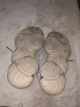 Xpay-Zapatillas De correr Air 350 para Mujer, Zapatos transpirables De ratón del desierto 500 YY 700, sombra De sal, visión suave, color blanco y negro