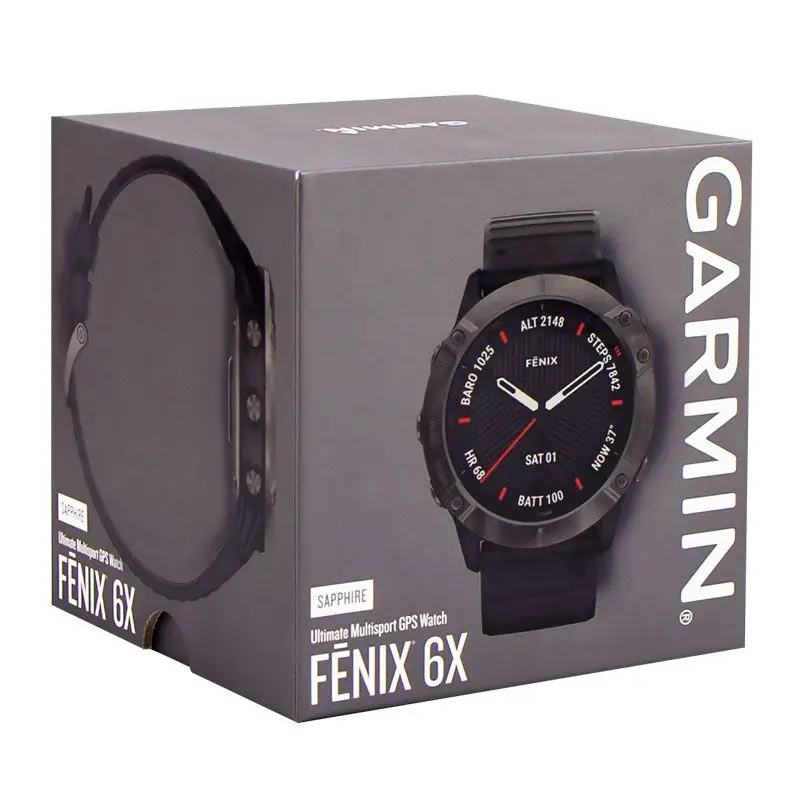 Смарт часы Garmin Fenix 6x Sapphire Carbon Gray GPS (010 02157 11) официальная гарантия 2 года спорт