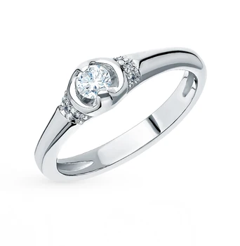 

Gold ring with diamonds sunlight sample 585
