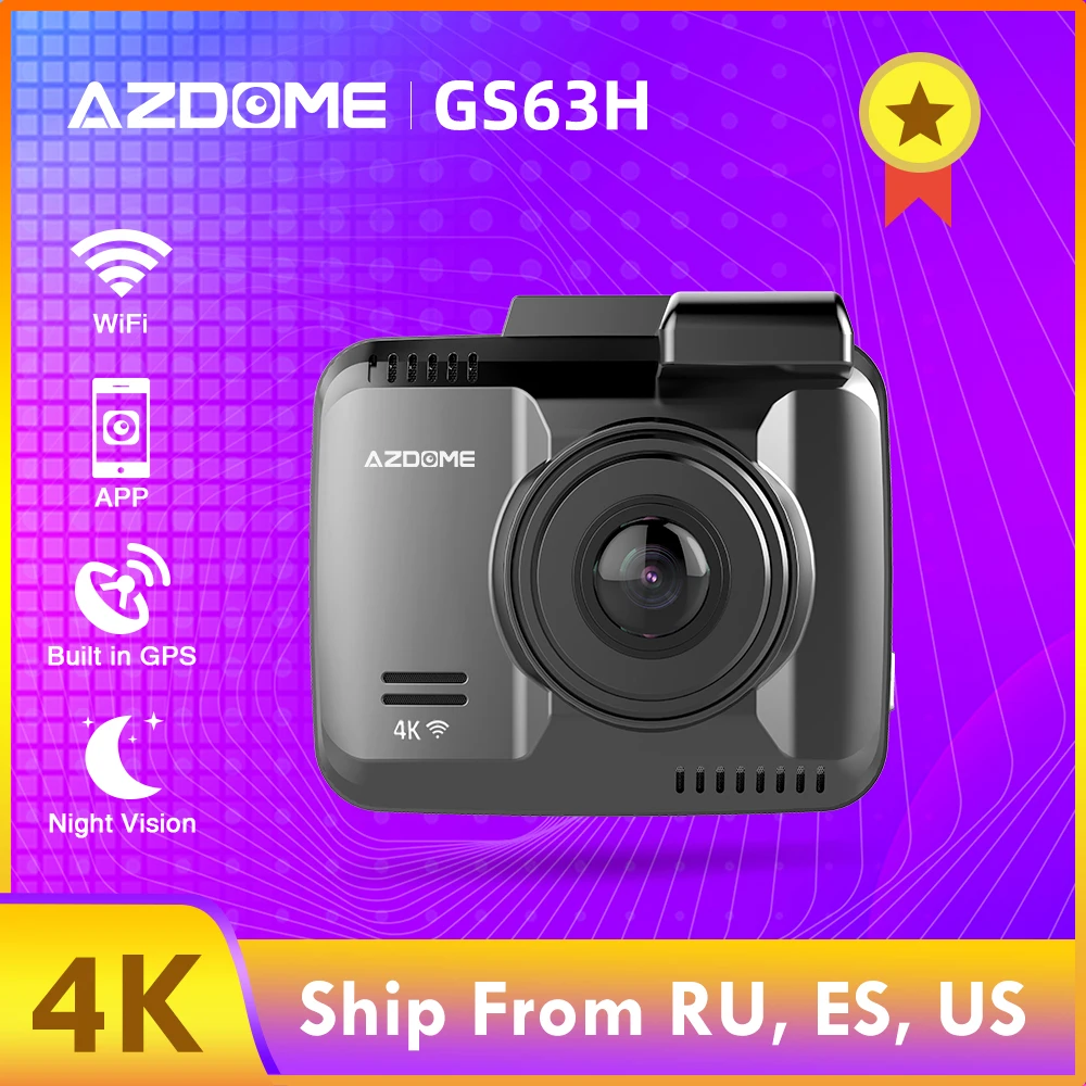 AZDOME GS63H двойной объектив Wi Fi FHD 1080P спереди+ VGA сзади dvr регистраторы 2160 P регистраторы Новатэк 96660 Dashcam камера Встроенный gps