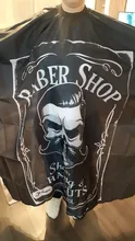Delantal con estampado de cráneo para barbero, bata para barbería, capa de poliéster, nuevos diseños y estilismo para peluquerías, 2020