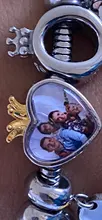 ATHENAIE-amuletos de foto personalizada para pulsera, Plata de Ley 925, imágenes personalizadas de familia, mascotas, amante del corazón, amuletos de corona