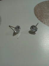 LEKANI-pendientes tipo botón de plata fina para mujer, de Cristal Swarovski, joyería fina para boda, 925