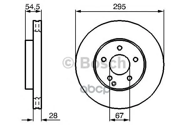 Тормозной Диск 0986479039 Bosch арт. 0986479039