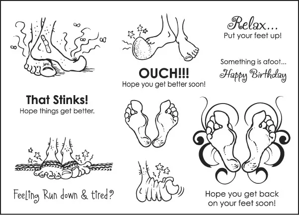 

CLEAR STAMP feet DIY Scrapbook Card album paper craft silicon rubber roller transparent stamps