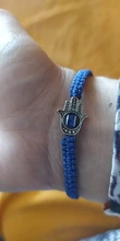 Azul de la suerte amuletos contra el mal de ojo pulsera hecha a mano negro cordel rojo hilo cuerda par 2020 pulsera joyería de la suerte para las mujeres de los hombres