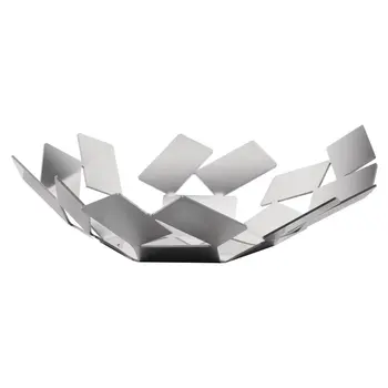 

Alessi MT01 the room of Scirocco basket 18/10 stainless steel, 24.5x23.2x6.2 cm, shiny silver tableware
