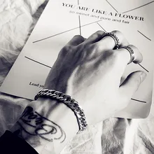 Браслет из нержавеющей стали панцирные кубинские звенья цепи браслеты для мужчин и женщин панк хип-хоп браслеты и браслеты ювелирные изделия для мужчин s Аксессуары