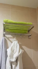 Towel-Holder Can-Be-Folded-Hanger Home-Accessories Stainless-Steel Bathroom Black Wall-Mounted